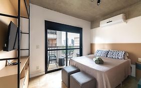 83 New Studio Next Paulista Av, Fast Wifi And Balcony